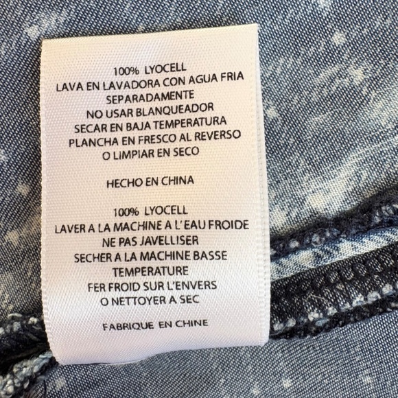 Split Front Plaid Chambray Midi Dress Size 4 by Kut From The Kloth Jules - Picture 15 of 16